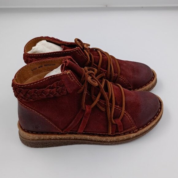 Born Rustic Red Ankle Bootie, Women's 6.5 - Picture 1 of 7